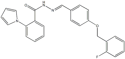 N'-{4-[(2-fluorobenzyl)oxy]benzylidene}-2-(1H-pyrrol-1-yl)benzohydrazide Structure