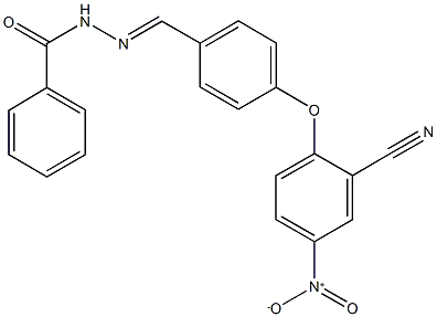 N'-(4-{2-cyano-4-nitrophenoxy}benzylidene)benzohydrazide Structure