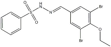 N'-(3,5-dibromo-4-ethoxybenzylidene)benzenesulfonohydrazide 구조식 이미지