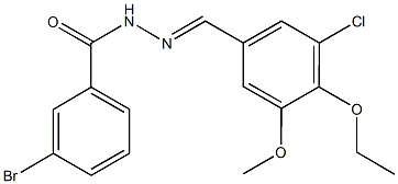 3-bromo-N'-(3-chloro-4-ethoxy-5-methoxybenzylidene)benzohydrazide Structure