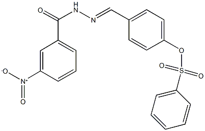 4-(2-{3-nitrobenzoyl}carbohydrazonoyl)phenyl benzenesulfonate Structure