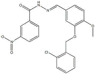 N'-{3-[(2-chlorobenzyl)oxy]-4-methoxybenzylidene}-3-nitrobenzohydrazide Structure