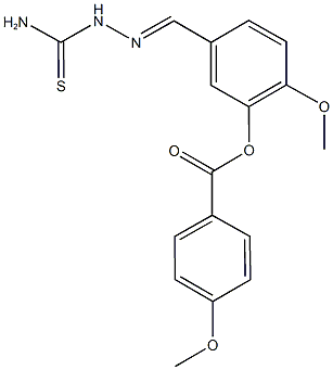 5-[2-(aminocarbothioyl)carbohydrazonoyl]-2-methoxyphenyl 4-methoxybenzoate Structure