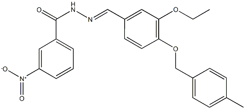 N'-{3-ethoxy-4-[(4-methylbenzyl)oxy]benzylidene}-3-nitrobenzohydrazide 구조식 이미지