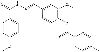 2-methoxy-4-[2-(4-methoxybenzoyl)carbohydrazonoyl]phenyl 4-methylbenzoate Structure