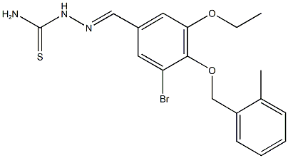 3-bromo-5-ethoxy-4-[(2-methylbenzyl)oxy]benzaldehyde thiosemicarbazone 구조식 이미지