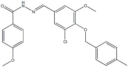 N'-{3-chloro-5-methoxy-4-[(4-methylbenzyl)oxy]benzylidene}-4-methoxybenzohydrazide Structure