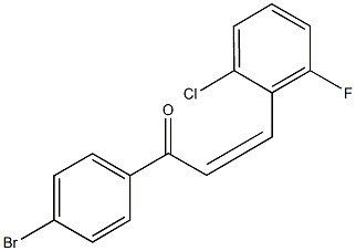 1-(4-bromophenyl)-3-(2-chloro-6-fluorophenyl)-2-propen-1-one 구조식 이미지
