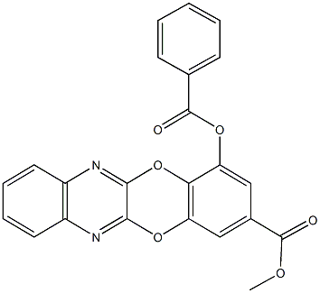 methyl 4-(benzoyloxy)[1,4]benzodioxino[2,3-b]quinoxaline-2-carboxylate 구조식 이미지