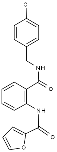 N-(2-{[(4-chlorobenzyl)amino]carbonyl}phenyl)-2-furamide 구조식 이미지