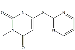 1,3-dimethyl-6-(2-pyrimidinylsulfanyl)-2,4(1H,3H)-pyrimidinedione Structure