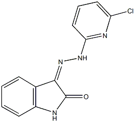 1H-indole-2,3-dione 3-[(6-chloro-2-pyridinyl)hydrazone] 구조식 이미지