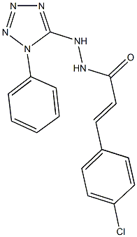 3-(4-chlorophenyl)-N'-(1-phenyl-1H-tetraazol-5-yl)acrylohydrazide Structure