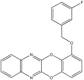 1-[(3-fluorobenzyl)oxy][1,4]benzodioxino[2,3-b]quinoxaline 구조식 이미지