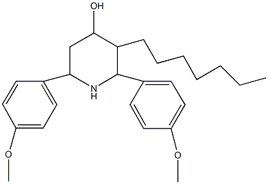 3-heptyl-2,6-bis(4-methoxyphenyl)-4-piperidinol Structure