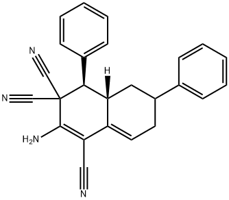 2-amino-4,6-diphenyl-4a,5,6,7-tetrahydro-1,3,3(4H)-naphthalenetricarbonitrile Structure