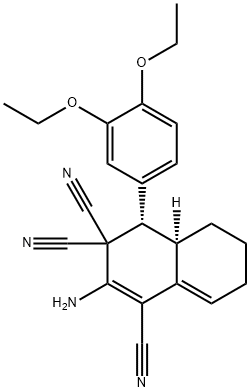 2-amino-4-(3,4-diethoxyphenyl)-4a,5,6,7-tetrahydro-1,3,3(4H)-naphthalenetricarbonitrile 구조식 이미지