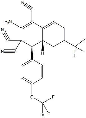 2-amino-6-tert-butyl-4-[4-(trifluoromethoxy)phenyl]-4a,5,6,7-tetrahydro-1,3,3(4H)-naphthalenetricarbonitrile Structure