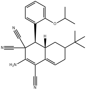 2-amino-6-tert-butyl-4-(2-isopropoxyphenyl)-4a,5,6,7-tetrahydro-1,3,3(4H)-naphthalenetricarbonitrile 구조식 이미지