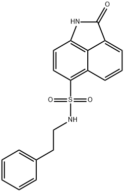 2-oxo-N-(2-phenylethyl)-1,2-dihydrobenzo[cd]indole-6-sulfonamide 구조식 이미지