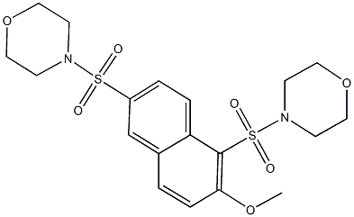 1,6-bis(4-morpholinylsulfonyl)-2-naphthyl methyl ether 구조식 이미지