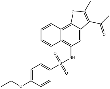 N-(3-acetyl-2-methylnaphtho[1,2-b]furan-5-yl)-4-ethoxybenzenesulfonamide 구조식 이미지