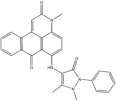 6-[(1,5-dimethyl-3-oxo-2-phenyl-2,3-dihydro-1H-pyrazol-4-yl)amino]-3-methyl-3H-naphtho[1,2,3-de]quinoline-2,7-dione 구조식 이미지