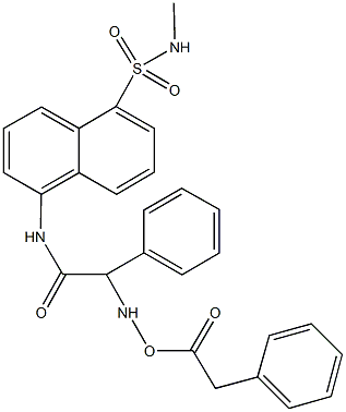 N-{5-[(methylamino)sulfonyl]-1-naphthyl}-2-phenyl-2-{[(phenylacetyl)oxy]amino}acetamide Structure