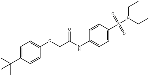 2-(4-tert-butylphenoxy)-N-{4-[(diethylamino)sulfonyl]phenyl}acetamide Structure