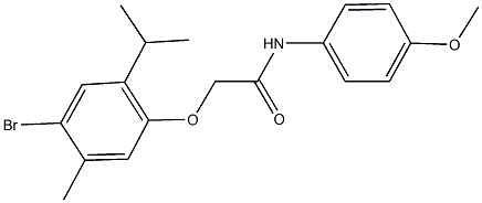 2-(4-bromo-2-isopropyl-5-methylphenoxy)-N-(4-methoxyphenyl)acetamide Structure