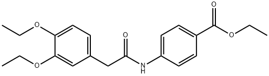 ethyl 4-{[(3,4-diethoxyphenyl)acetyl]amino}benzoate 구조식 이미지