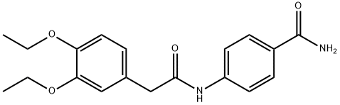 4-{[(3,4-diethoxyphenyl)acetyl]amino}benzamide 구조식 이미지