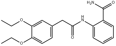 2-{[(3,4-diethoxyphenyl)acetyl]amino}benzamide 구조식 이미지