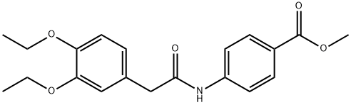 methyl 4-{[(3,4-diethoxyphenyl)acetyl]amino}benzoate 구조식 이미지