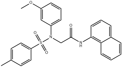 2-{3-methoxy[(4-methylphenyl)sulfonyl]anilino}-N-(1-naphthyl)acetamide 구조식 이미지