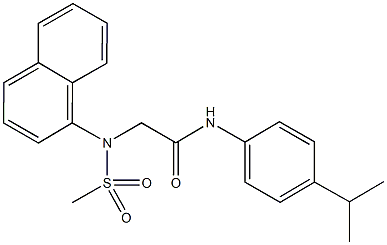 N-(4-isopropylphenyl)-2-[(methylsulfonyl)(1-naphthyl)amino]acetamide 구조식 이미지