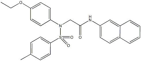 2-{4-ethoxy[(4-methylphenyl)sulfonyl]anilino}-N-(2-naphthyl)acetamide Structure