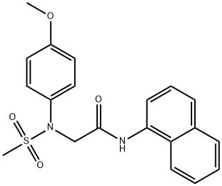 2-[4-methoxy(methylsulfonyl)anilino]-N-(1-naphthyl)acetamide Structure