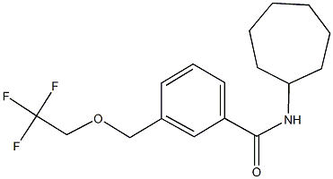 N-cycloheptyl-3-[(2,2,2-trifluoroethoxy)methyl]benzamide Structure