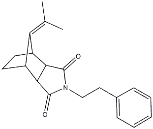 10-(1-methylethylidene)-4-(2-phenylethyl)-4-azatricyclo[5.2.1.0~2,6~]decane-3,5-dione Structure