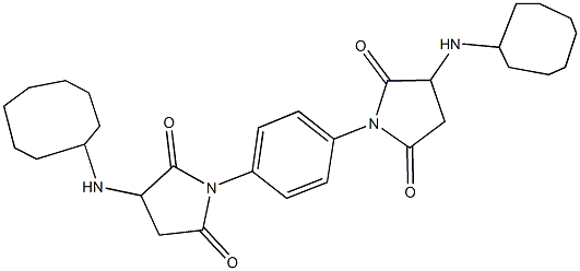 3-(cyclooctylamino)-1-{4-[3-(cyclooctylamino)-2,5-dioxo-1-pyrrolidinyl]phenyl}-2,5-pyrrolidinedione 구조식 이미지