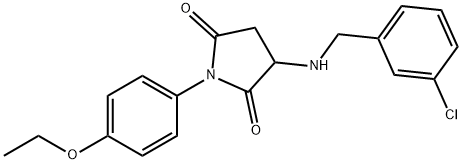 3-[(3-chlorobenzyl)amino]-1-(4-ethoxyphenyl)-2,5-pyrrolidinedione 구조식 이미지