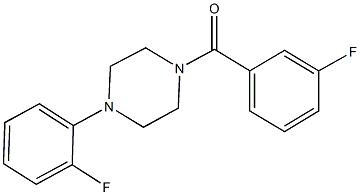 1-(3-fluorobenzoyl)-4-(2-fluorophenyl)piperazine 구조식 이미지