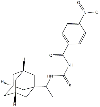 N-[1-(1-adamantyl)ethyl]-N'-{4-nitrobenzoyl}thiourea Structure
