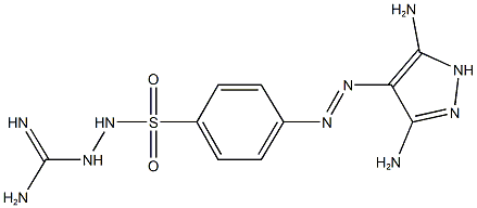 2-({4-[(3,5-diamino-1H-pyrazol-4-yl)diazenyl]phenyl}sulfonyl)hydrazinecarboximidamide 구조식 이미지