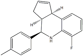 6-fluoro-4-(4-methylphenyl)-3a,4,5,9b-tetrahydro-3H-cyclopenta[c]quinoline 구조식 이미지