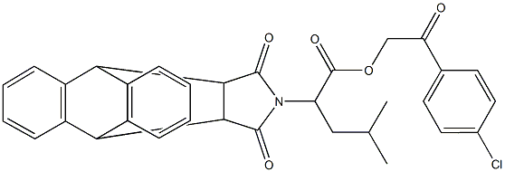 2-(4-chlorophenyl)-2-oxoethyl 2-(16,18-dioxo-17-azapentacyclo[6.6.5.0~2,7~.0~9,14~.0~15,19~]nonadeca-2,4,6,9,11,13-hexaen-17-yl)-4-methylpentanoate Structure