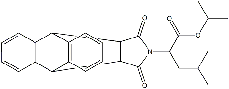 isopropyl 2-(16,18-dioxo-17-azapentacyclo[6.6.5.0~2,7~.0~9,14~.0~15,19~]nonadeca-2,4,6,9,11,13-hexaen-17-yl)-4-methylpentanoate 구조식 이미지