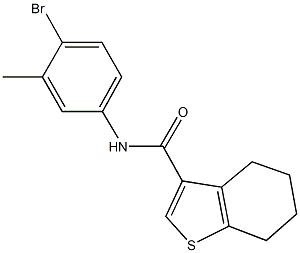 N-(4-bromo-3-methylphenyl)-4,5,6,7-tetrahydro-1-benzothiophene-3-carboxamide Structure