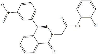 N-(2-chlorophenyl)-2-(4-{3-nitrophenyl}-1-oxo-2(1H)-phthalazinyl)acetamide 구조식 이미지